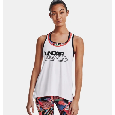 UNDER ARMOUR-Knockout Tank CB Graphic-WHT Bílá XS