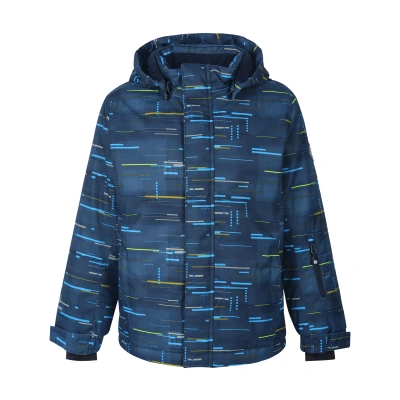 COLOR KIDS-Ski jacket AOP, AF 10.000, dried tobacco Modrá 110