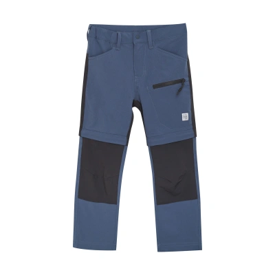 COLOR KIDS-Soft Pants Stretch W. Zip Off, vintage indigo Modrá 110