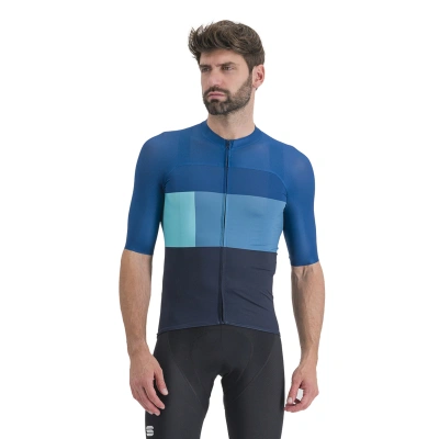 SPORTFUL-Snap jersey, galaxy blue/dark berry blue Modrá 3XL