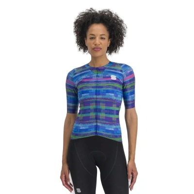 SPORTFUL-Glitch w bomber jersey, multicolor blue barevná L